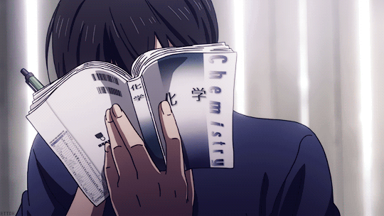 Image result for anime reading gif
