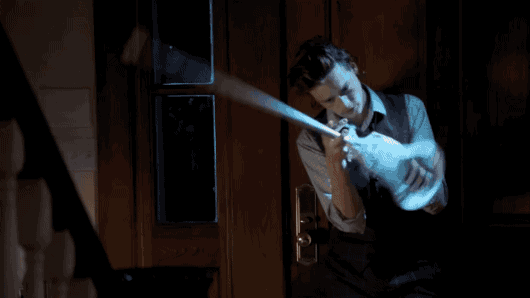 Get Out. Story Structure Act Four. As Chris tries to leave he's stopped by Jeremy spinning a lacrosse stick and Dean and Missy looking menacing.