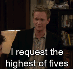 high five barney stinson GIF