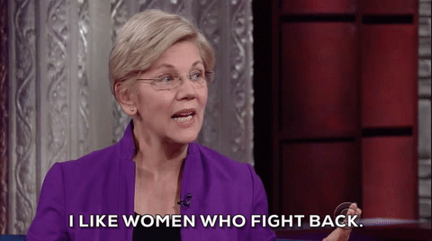 There are no funny GIFs about WWII and the Blitz but this one came up when I searched for “Women Fighting Nazis” so I guess it will do…