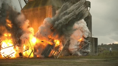 Huge Building Explosion at 2500fps - The Slow Mo Guys on Make a GIF