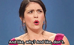 Cecily Strong as the Drunk Girl You Wish You Hadn't Started A Conversation With on Saturday Night Live saying, 
