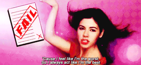 Marina and The Diamonds lyrics from her song, ‘Oh No!’: ‘Cause I feel like I’m the worst, so I always act like I’m the best