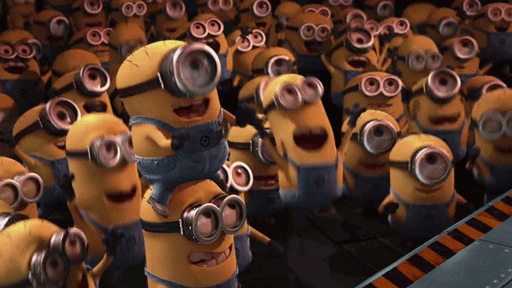 minions celebrating