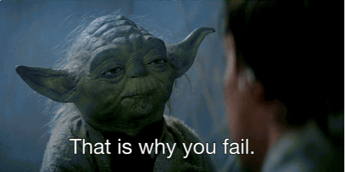 Yoda telling Luke, 