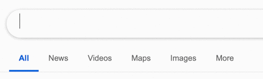 Google site search animation
