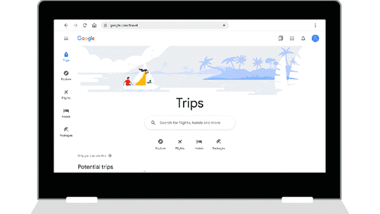 Your trips on desktop