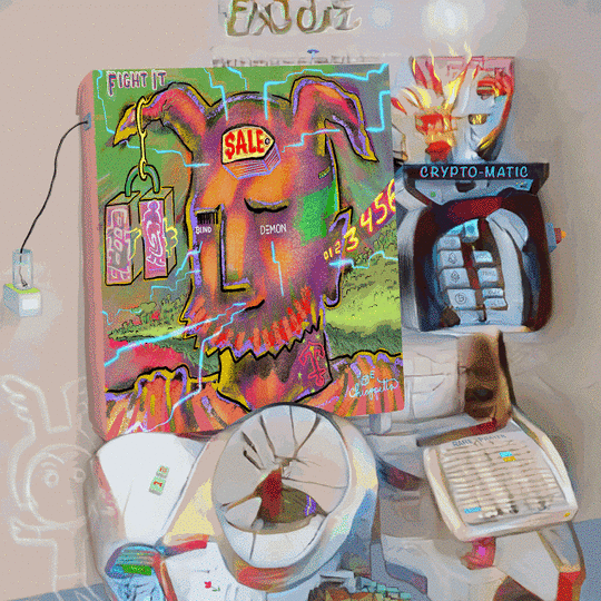 Blind Demon of Crypto Art is rare digital art by Joe Chiappetta