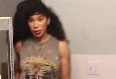 frustrated curly hair GIF