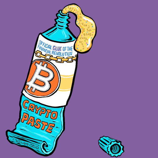 Crypto Paste is rare digital art by Joe Chiappetta available on MakersPlace.