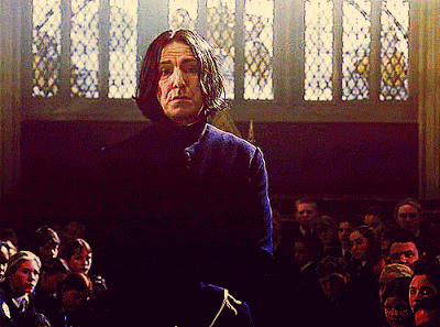 Snape gesturing like, "I do what I want."