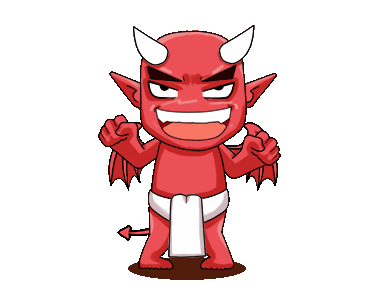 LINE Creators' Stickers - Dance of Red Little Devil Example with ...