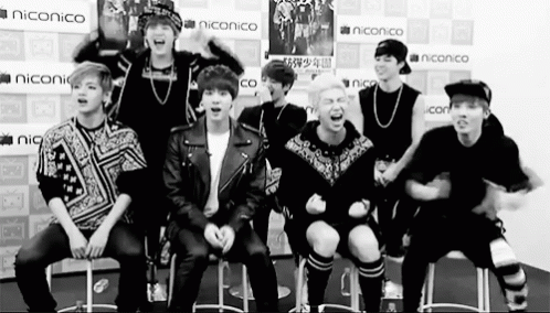 gif of BTS getting super excited