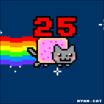 Acclaimed artists commemorate the 25-year anniversary of the GIF | The Daily Dot | Nyan cat, Kitty games, Nyan cat video