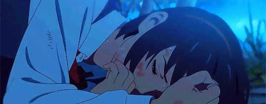 mitsuha fallen crying your name gif