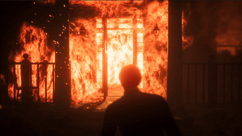On Fire Horror GIF by BANDAI NAMCO Entertainment