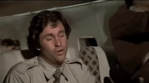 Man in movie Airplane stabs self to avoid listening any longerPicture