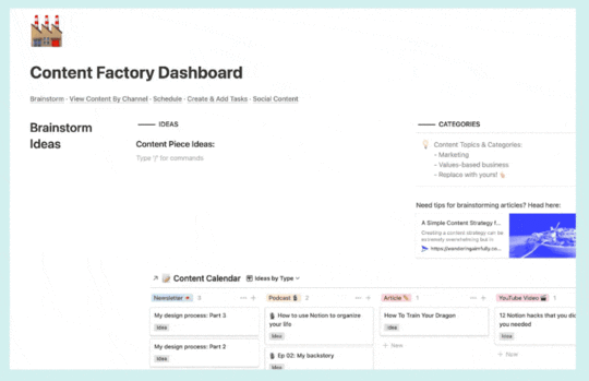 Notion Content Factory