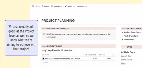 Notion Project Planning