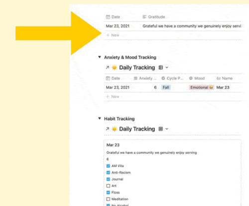 Notion Habit Tracking