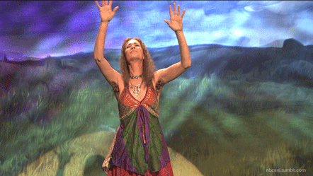 new age woman dancing