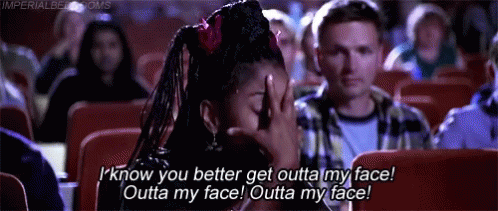 Out Of My Face Outta My Face GIF - Out Of My Face Outta My Face Brenda - Discover & Share GIFs