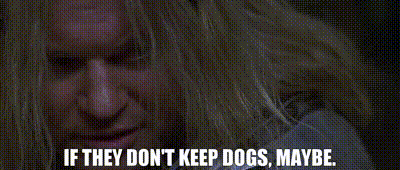 If they don't keep dogs, maybe.