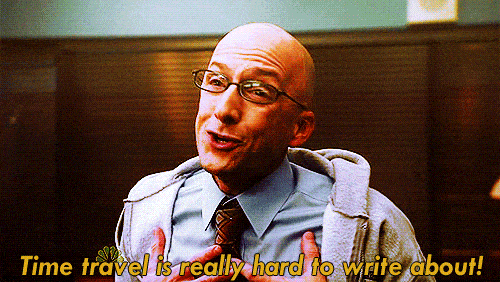dean pelton time travel is really hard to write about