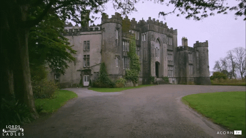GIF of a receding manor house