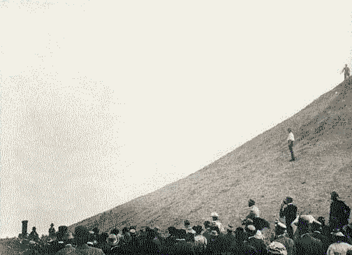Un vol d'Otto Lilienthal, impression d'artiste