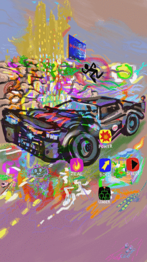 Macho Motors is rare digital art by Joe Chiappetta