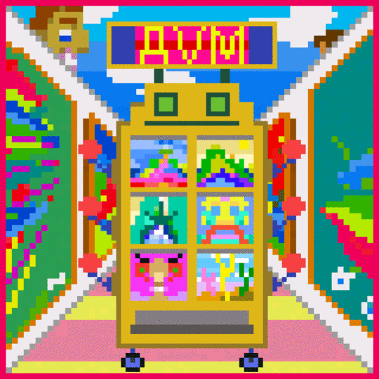The Pixtalgia ArtVndngMchn is rare digital art by Joe Chiappetta and Peter Pots