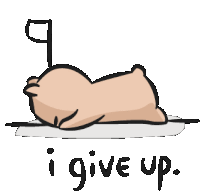 Mimochai Cute Sticker - Mimochai Cute Give Up Stickers
