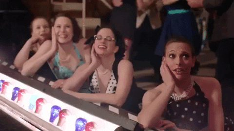 Women sighing dreamily