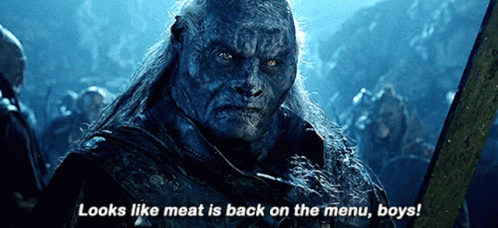 look like meat's back on the menu meme as a gif