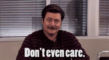 Dontevencare Ron Swanson GIF - Dontevencare Ron Swanson Parksandrec - Discover & Share GIFs