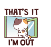 Meong Cat Sticker - Meong Cat Iamout Stickers