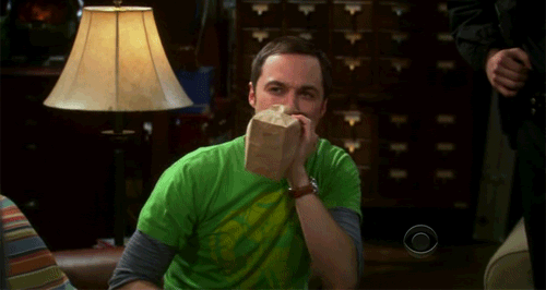 sheldon hyperventilating on the big bang theory