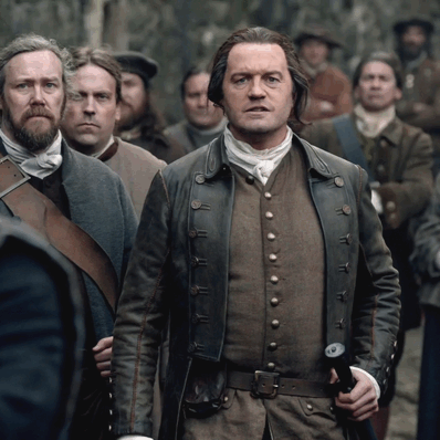 Outlandian — Jamie and his dad at the flogging in Fort William....