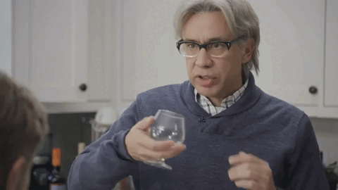 pretentious wine glass swirling