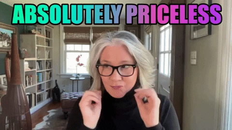 woman saying absolutely priceless
