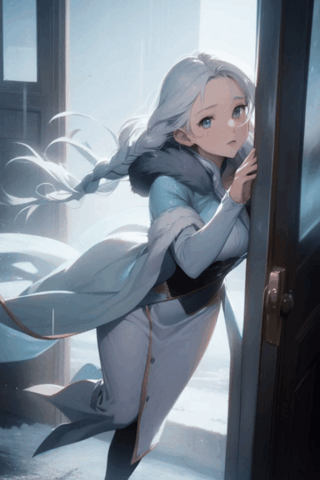 Pixai- Girl in the snowy wind Gif by Polarsurfacewiz on DeviantArt