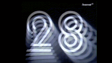 Another Top of the Pops logo. This one says Top of the Pops before the numbers 40 - 1 flash in order.