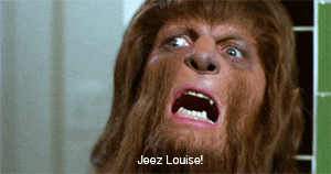 Michael J Fox transforming into a werewolf in bathroom Teen Wolf 1985 Atlantic Releasing Corporation