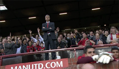 Wenger after being sent off for kicking a bottle : r/gifs
