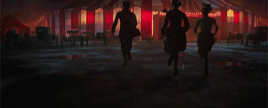 Running to the circus at night