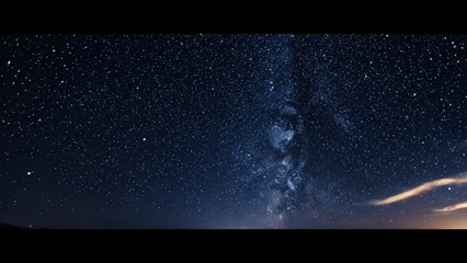 Cinematic loop showing stars fading into an industrial dawn, symbolising humanity’s journey from natural rhythm to control.