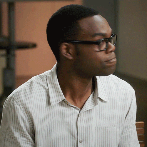 chidi de the good place preocupado