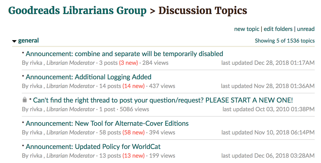 How do I add a discussion thread to a folder in a group?