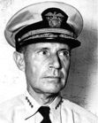 Admiral Raymond Spruance in command of U.S. Naval forces in the Battle of Midway. Admiral Spruance
